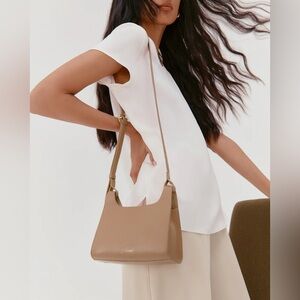 Cuyana Mini Double Loop Leather Crossbody Bag